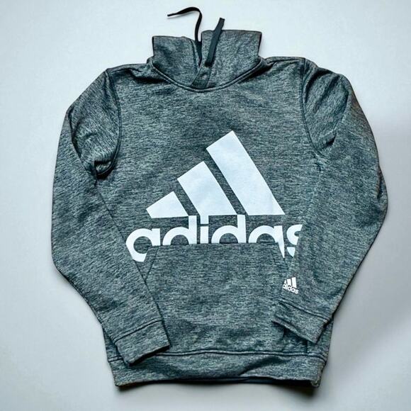 adidas Gray Hoodie with White Logo - Picture 1 of 12